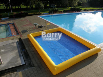 Rectángulo azul sellado aire inflable por encargo de la piscina del PVC de 0.9m m