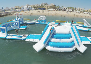 Eco - parque flotante inflable gigante amistoso del agua/parque inflable de la aguamarina para el mar