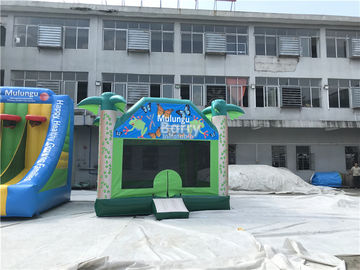 Casa inflable de la despedida del PVC del logotipo de encargo 0.55m m/castillo de salto para la diversión de los niños