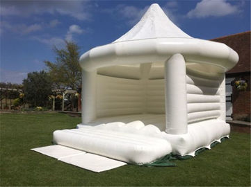 Casa de salto del castillo animoso inflable blanco especial al aire libre de la boda para el partido