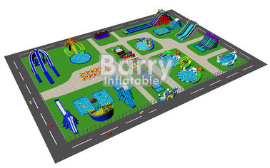 Plan inflable del parque de la diapositiva del castillo de la gorila del parque temático de la diversión del verano que viene