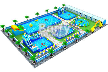 Parque inflable enorme móvil al aire libre del agua de la piscina, parque de la aguamarina de Waterpark