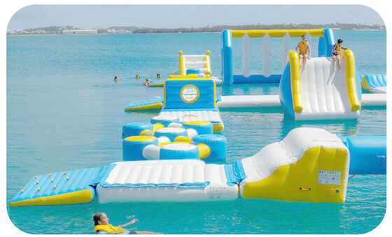 Lona flotante del PVC del parque del agua de Logo Printing Aqua Sports Inflatable