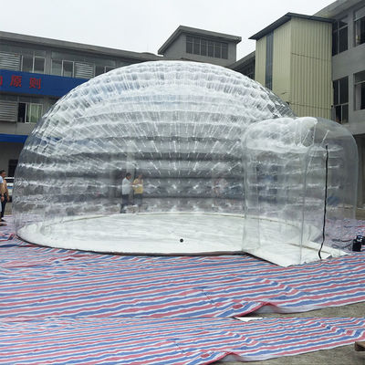forma clara de la bóveda de la tienda de campaña de la burbuja del túnel al aire libre del PVC de 1m m