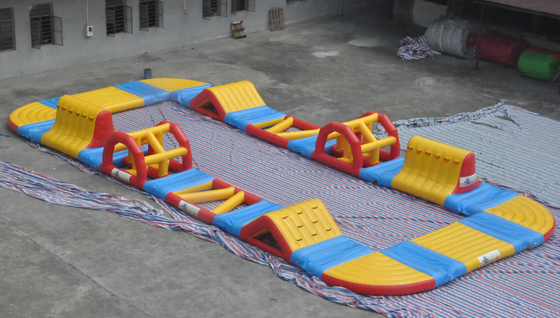 20x18meter que flota carreras de obstáculos inflables inflables del parque del agua de Aquapark