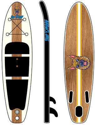 Tablero de paleta inflable del sorbo de la tabla hawaiana superior suave de madera popular del estilo los 315*83*15cm