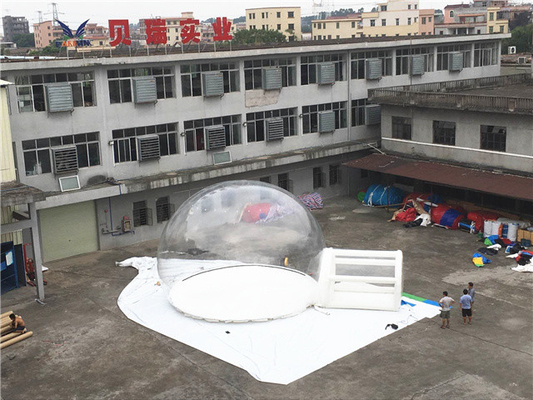 Dar salida a fácil instalación inflable de la prueba de fuego de la tienda de la casa de campo de la burbuja de la lona del PVC de 1m m
