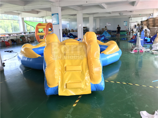 Azul profundo inflable de la piscina del cuadrado de los niños y color amarillo