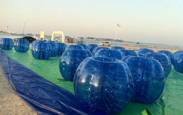 Fútbol inflable de la bola del cuerpo de la bola gigante azul del hámster EN14960 para el anuncio publicitario