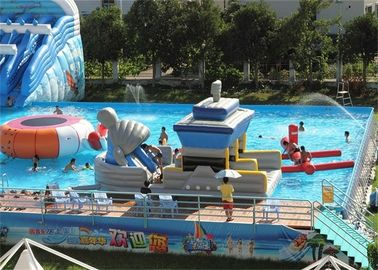 Parque inflable al aire libre con la piscina, parque inflable del agua del marco grande del agua del patio trasero