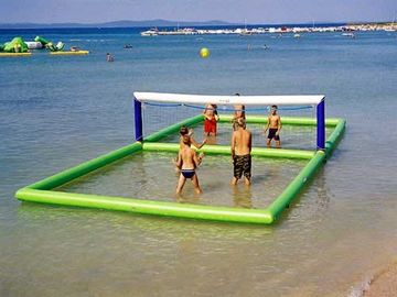 Juegos inflables al aire libre de la playa/corte de voleibol inflable del agua para la playa