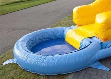 Mini tobogán acuático inflable, diapositiva de salto de los castillos del agua inflable para los niños