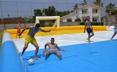 Campo de fútbol inflable divertido, campo de fútbol inflable del agua para el adulto