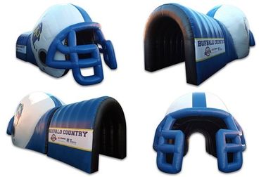 Túnel inflable colorido del casco del PVC/túnel inflable del casco de fútbol americano