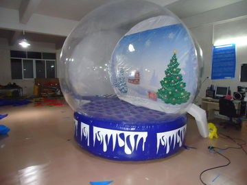 Globo inflable transparente de la nieve de la Navidad de los productos de la publicidad