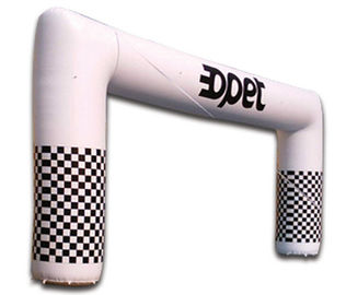 Arco inflable del PVC de los productos de la publicidad del color blanco con el logotipo de encargo