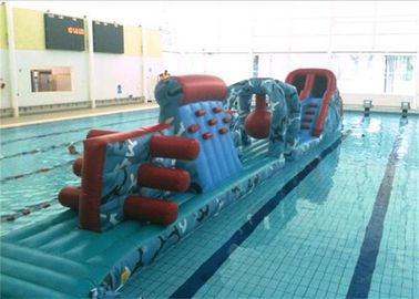 Carrera de obstáculos inflable emocionante que flota la carrera de obstáculos inflable del agua para los juegos