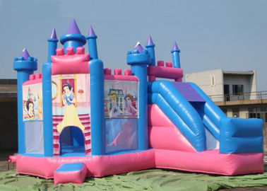 Alquiler combinado inflable grande al aire libre de princesa Jumping Castle With Slide