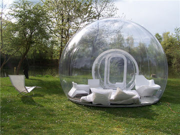 Tienda inflable del sitio transparente, tienda inflable de la burbuja con el ventilador