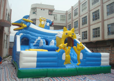 Castillo animoso de salto inflable de los niños enormes al aire libre con la diapositiva