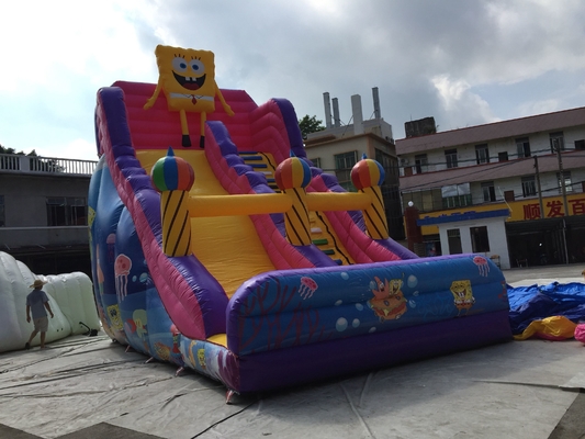casa de la despedida del aire del castillo de 1000D Plato Commercial Inflatable Slide Jumping