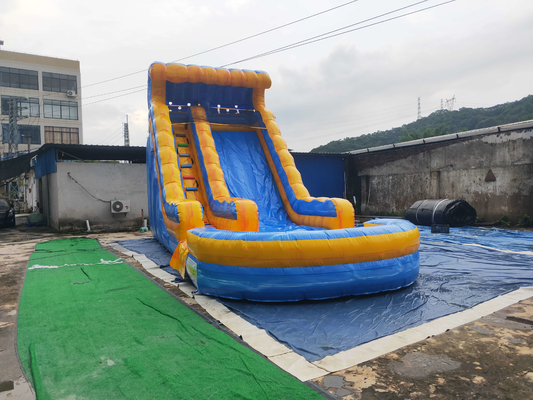 tobogán acuático inflable del PVC de 0.55m m explotar la diapositiva de salto