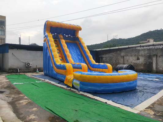 tobogán acuático inflable del PVC de 0.55m m explotar la diapositiva de salto