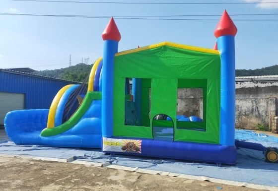 castillo animoso inflable del PVC de 0.55m m combinado con la diapositiva 8mLX4mWX4mH