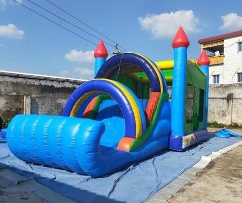 castillo animoso inflable del PVC de 0.55m m combinado con la diapositiva 8mLX4mWX4mH