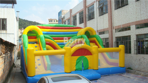 Castillos animosos del ODM Plato Inflatable Combo Outdoor Commercial
