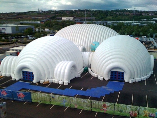 gigante apoyado aire inflable de la estructura de la tienda de la bóveda del PVC de 0.45m m