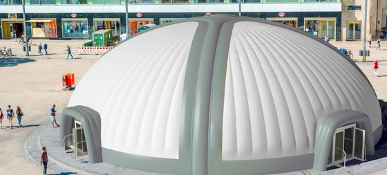 gigante apoyado aire inflable de la estructura de la tienda de la bóveda del PVC de 0.45m m