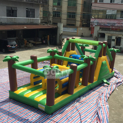 Carrera de obstáculos inflable comercial al aire libre para los niños