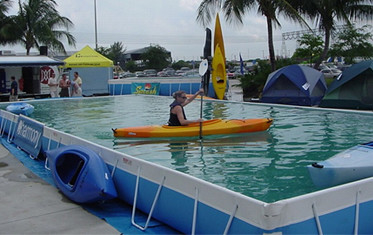 Aduana sobre las piscinas de tierra del marco metálico para el adulto y los niños