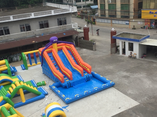 Tobogán acuático inflable del pulpo con el parque de atracciones de la piscina