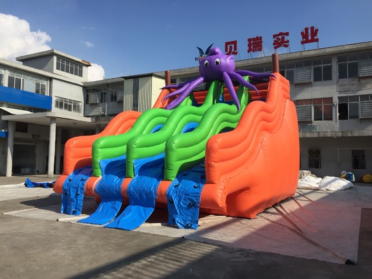 Diapositiva de salto del castillo del tamaño 0.9m m del tobogán acuático inflable adulto del PVC
