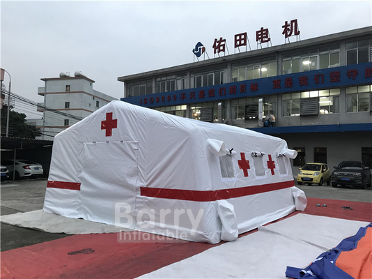 Tienda militar médica inflable de la lona apretada del aire para el refugio