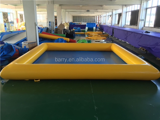 piscina de agua portátil de la lona del PVC de 0.9m m los 4*4m amarillos y azules