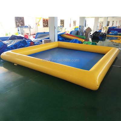 piscina de agua portátil de la lona del PVC de 0.9m m los 4*4m amarillos y azules