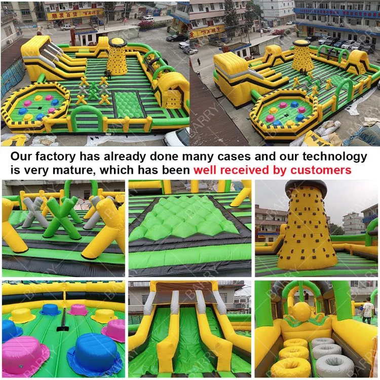 Curso de obstáculos comercial a medida Parque temático inflable de frutas con pared de escalada de piña para alquiler de fiestas 3