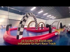 Pista de carreras de go kart inflable de uso comercial