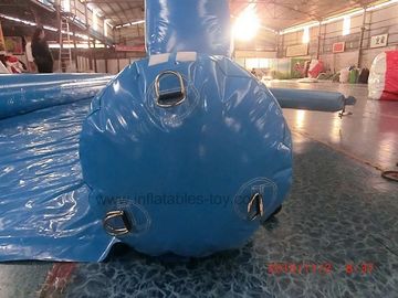 Tobogán acuático inflable gigante de la ciudad de Comercial del acontecimiento azul de la calle con el carril de Singel