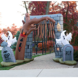 Arco inflable de la entrada de la publicidad de los productos de la decoración inflable de encargo de Halloween