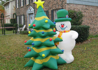 Muñeco de nieve/árboles inflables de la Navidad de los productos inflables de la publicidad del PVC