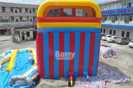 el carril doble del PVC de 0.55m m explota los juguetes inflables de la diapositiva de los niños de la diapositiva para el patio