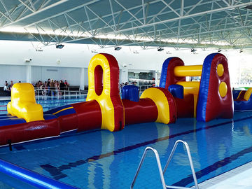 La diapositiva inflable/el agua de la diversión comercial de la aguamarina explota la carrera de obstáculos para la piscina