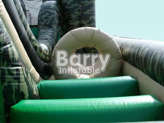0.55 PVC Curso de obstáculos inflables para el ejército Curso de obstáculos para adultos