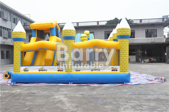 Castillo animoso inflable de los subordinados al aire libre de los niños con la lona del PVC de la diapositiva los 0.55MM