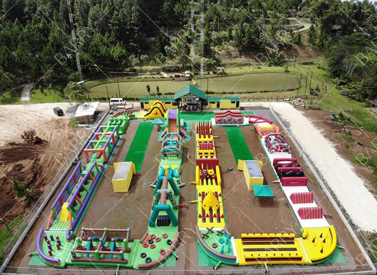 PVC resistente al fuego de grado comercial 5 km obstáculo 5k carrera inflable para niños adultos con soplador de aire