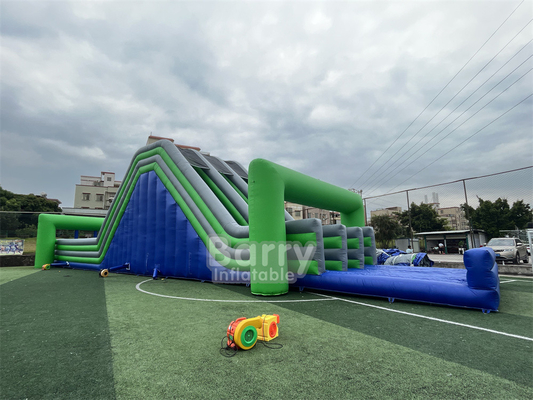Curso comercial de obstáculos inflables al aire libre 5k Gándalo Gigante adulto Explotar Curso de obstáculos 5k para equipos de alquiler de fiestas